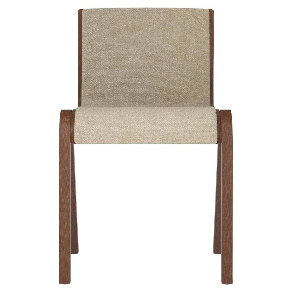 Ready Front Upholstered Dining Chair - Red Stained Oak, Boucle - Image 2