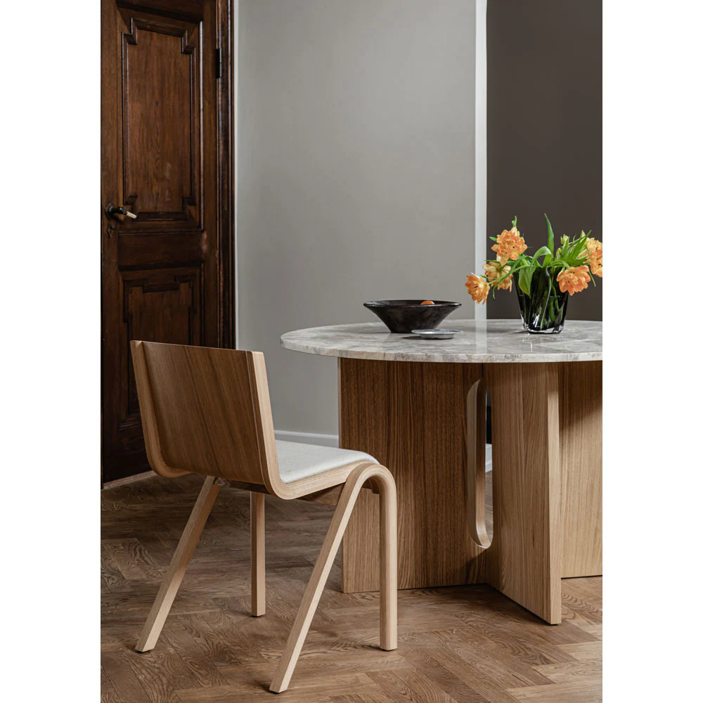 Ready Seat Upholstered Dining Chair - Natural Oak, Boucle - Image 4