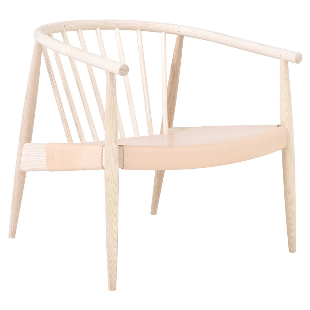 Reprise Chair With Hide Seat - Ash