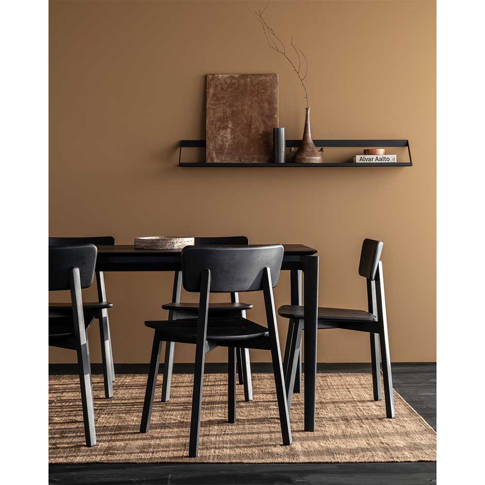 Ribbon Shelf - Black Oak/Black, 55"W - Image 8