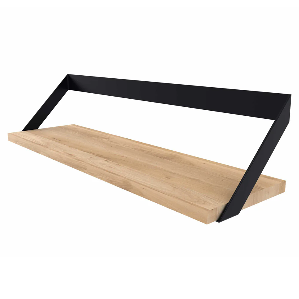 Ribbon Shelf - Oak/Black, 27.5"W - Image 2