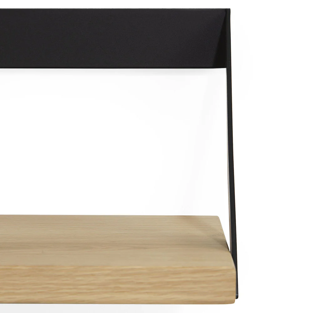 Ribbon Shelf - Oak/Black, 27.5"W - Image 4