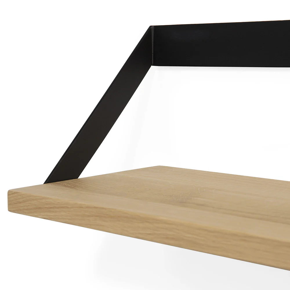 Ribbon Shelf - Oak/Black, 27.5"W - Image 5