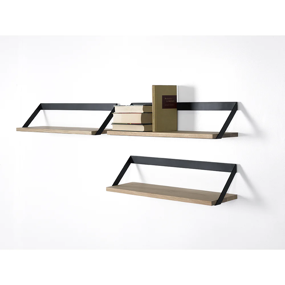 Ribbon Shelf - Oak/Black, 27.5"W - Image 6