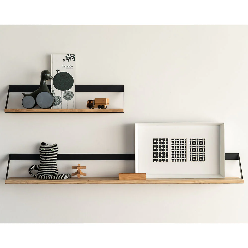 Ribbon Shelf - Oak/Black, 27.5"W - Image 8