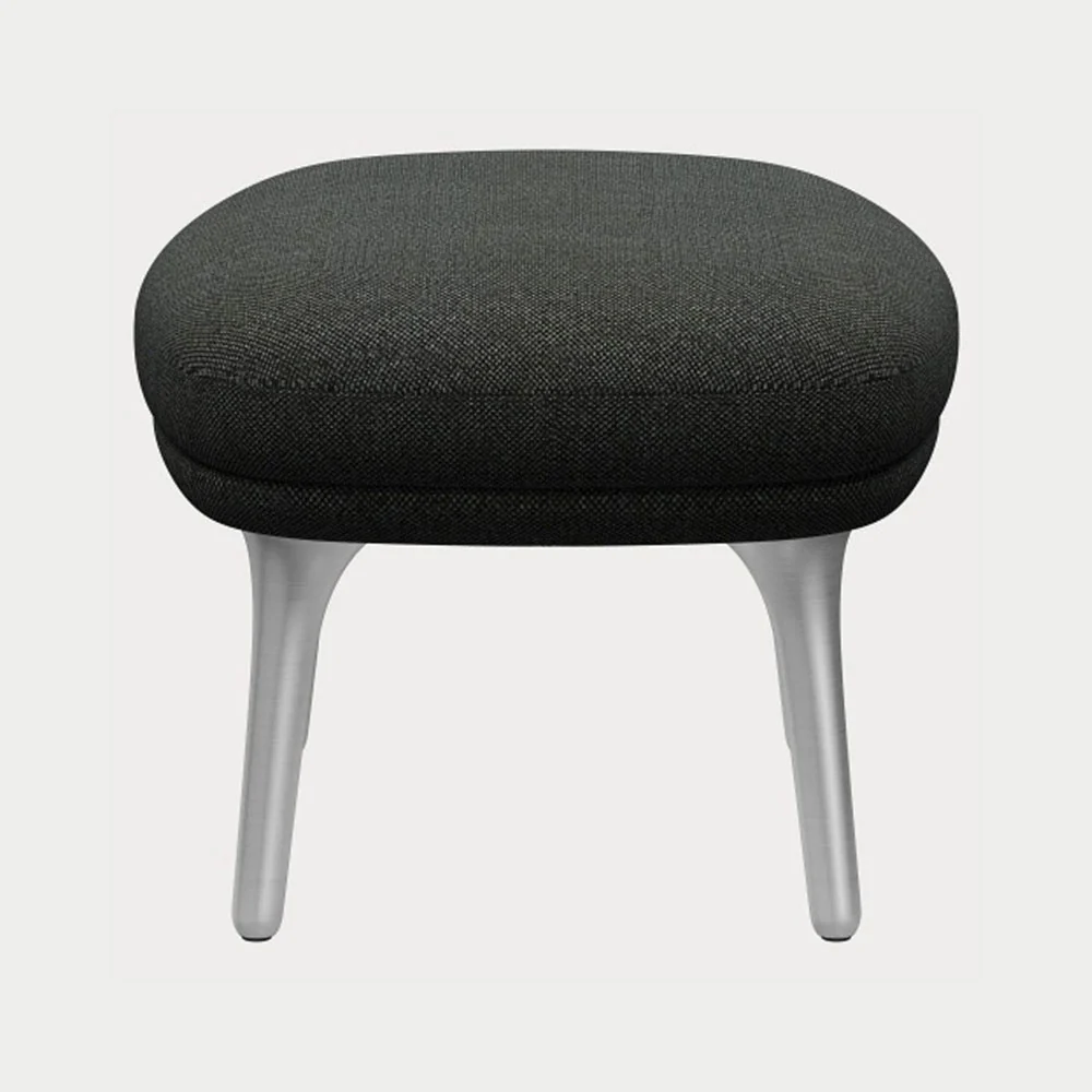 Ro Footstool - Brushed Aluminum Legs - Image 3
