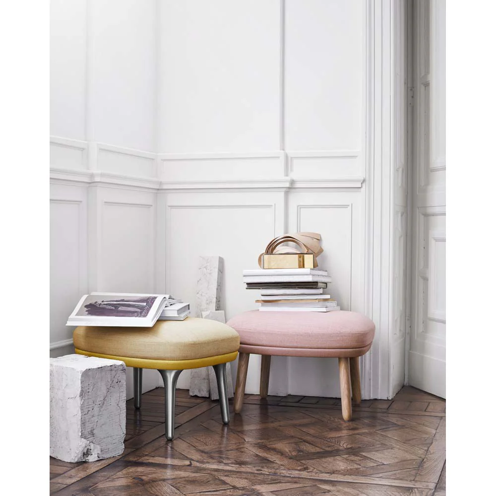 Ro Footstool - Brushed Aluminum Legs - Image 4