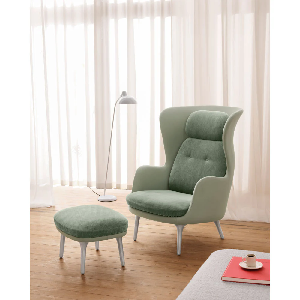 Ro Footstool - Brushed Aluminum Legs - Image 7