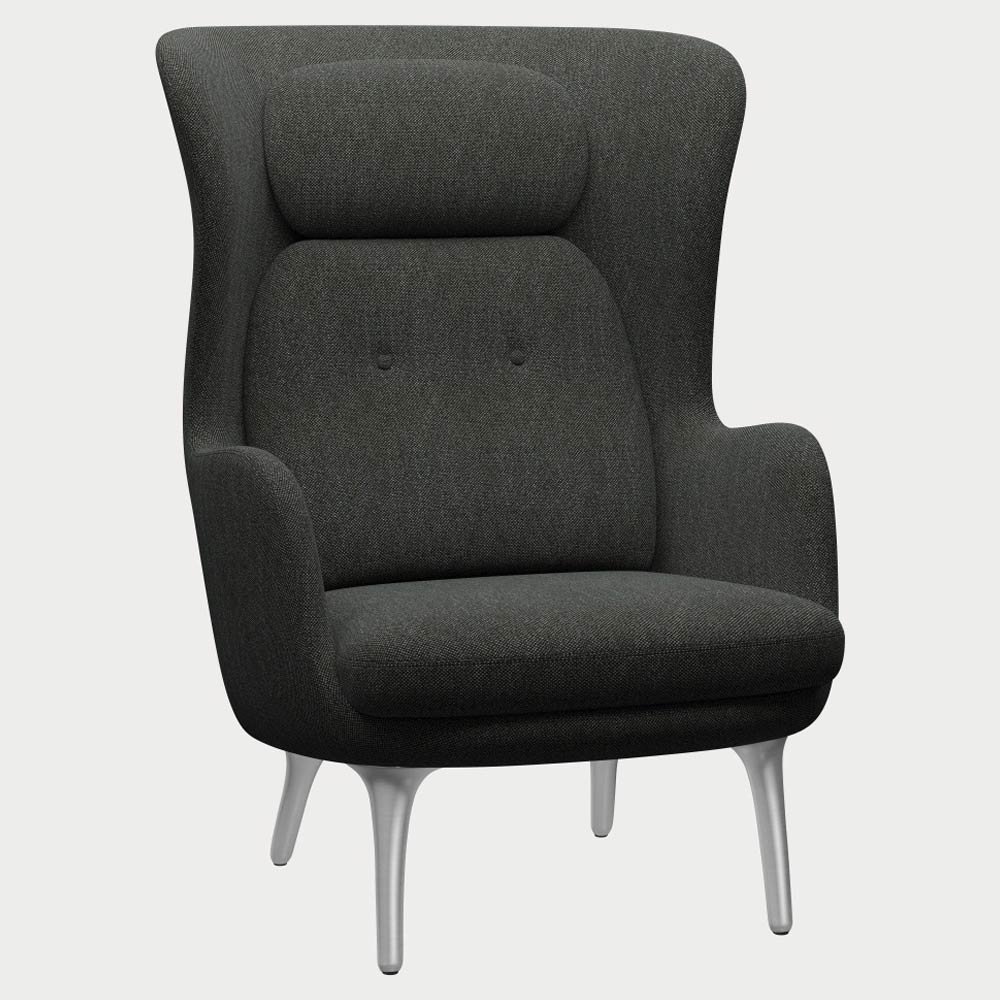 Ro Lounge Chair - Brushed Aluminum Legs - Image 2