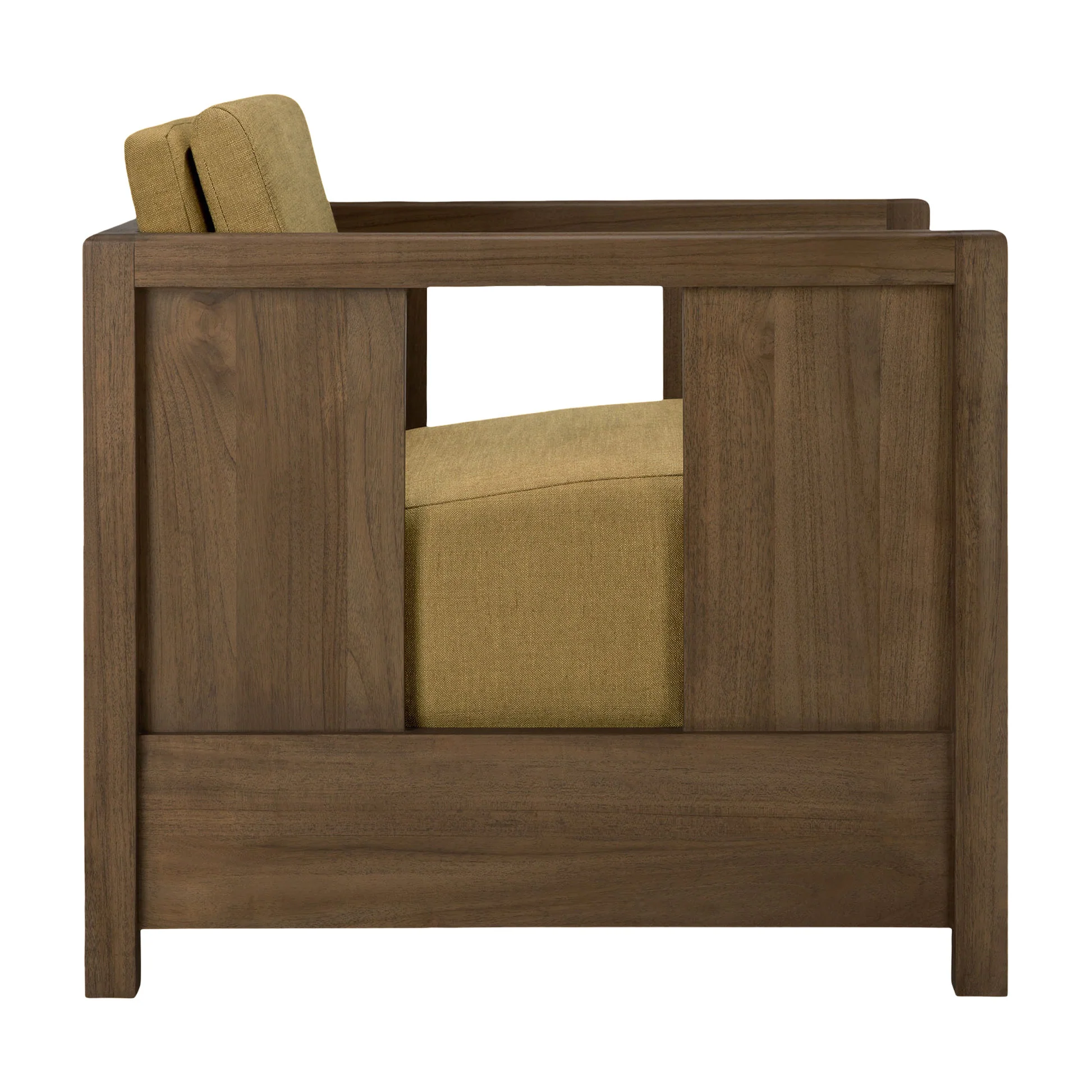 Roan Lounge Chair - Amber, Wild Brown Teak - Image 3