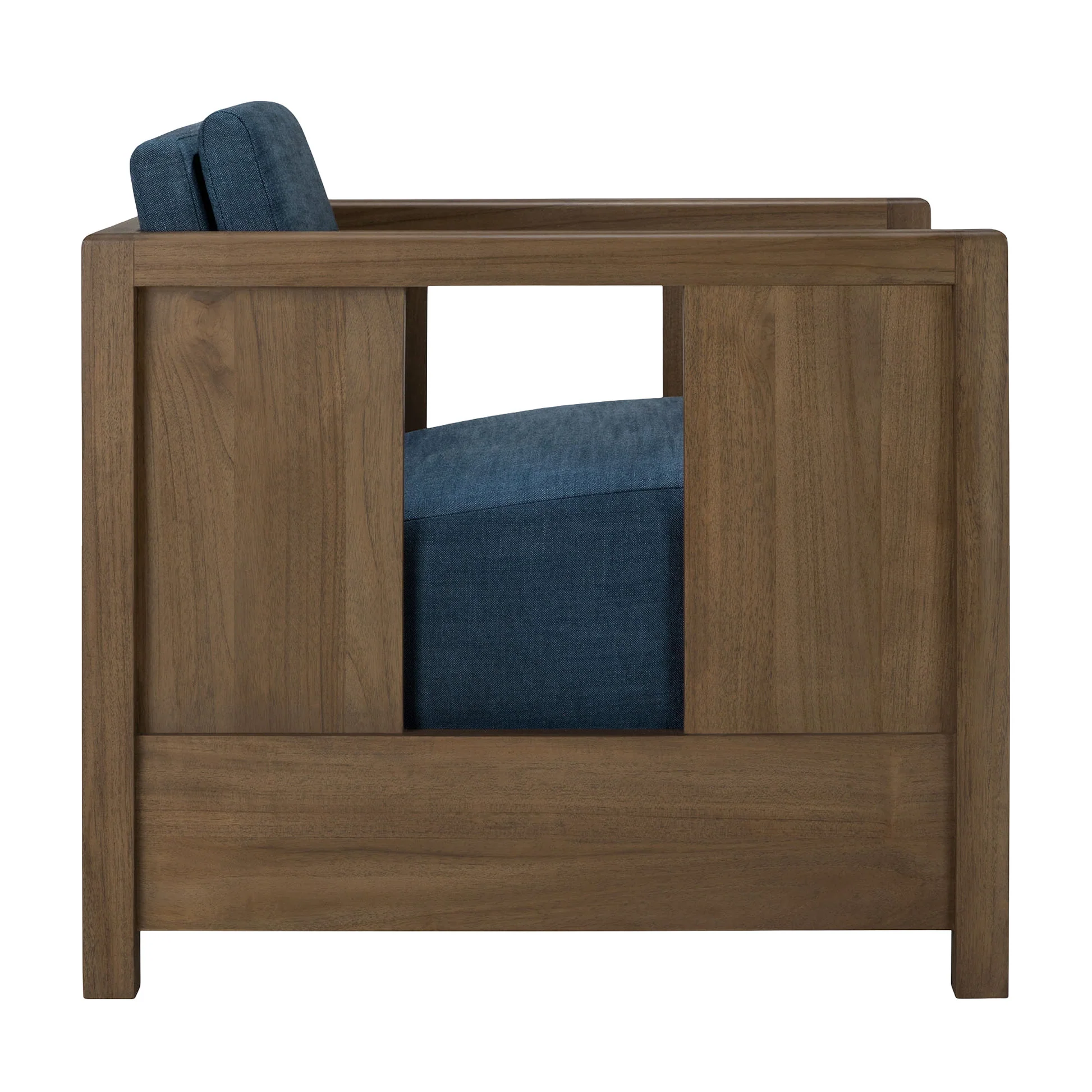 Roan Lounge Chair - Ink, Wild Brown Teak - Image 3
