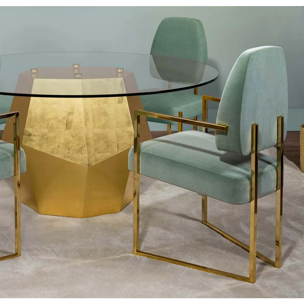 Rock Dining Table - Gold - Image 2