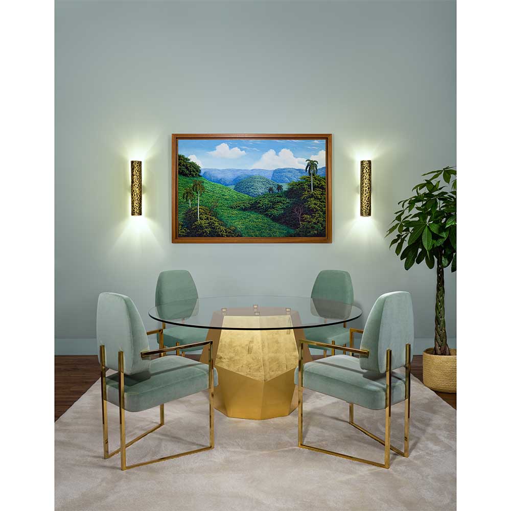 Rock Dining Table - Gold - Image 3