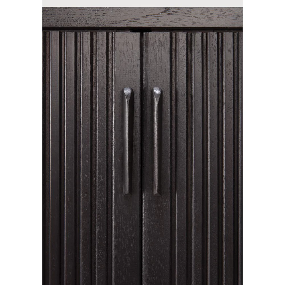 Roller Max 64"W Media Cabinet - 2 Sliding Doors, Off Black Teak - Image 4