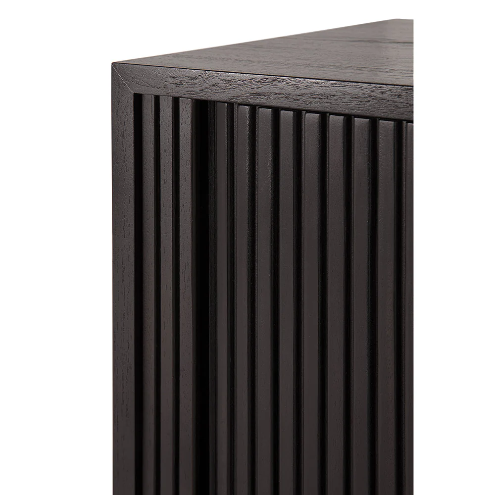 Roller Max 64"W Media Cabinet - 2 Sliding Doors, Off Black Teak - Image 5