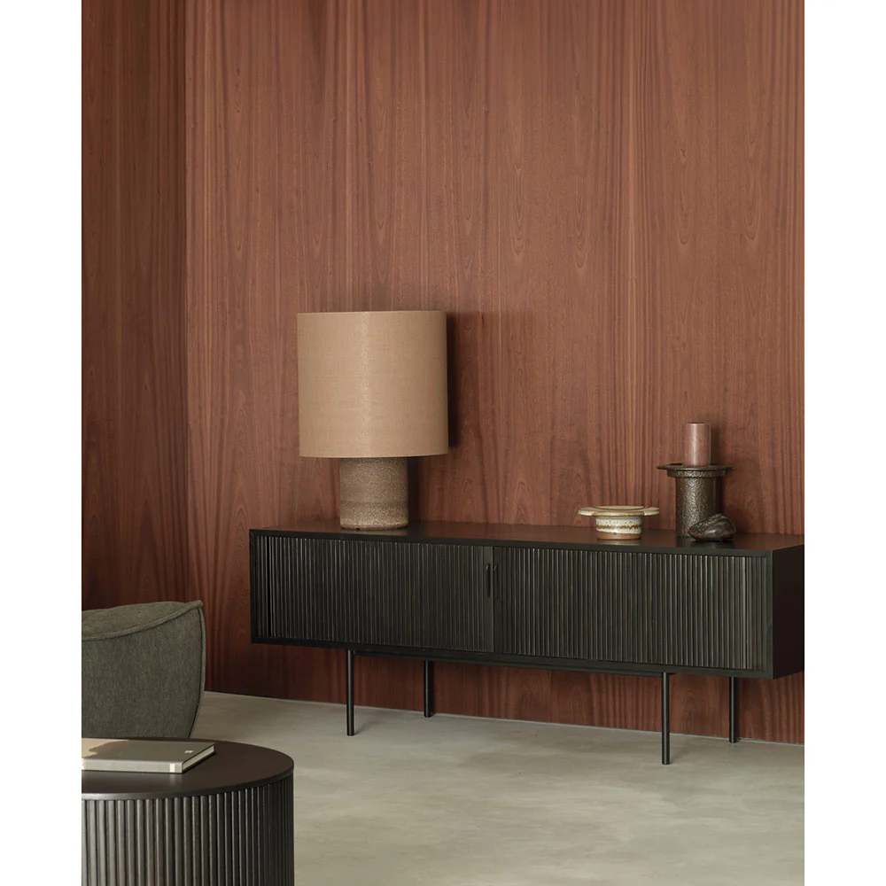 Roller Max 64"W Media Cabinet - 2 Sliding Doors, Off Black Teak - Image 6