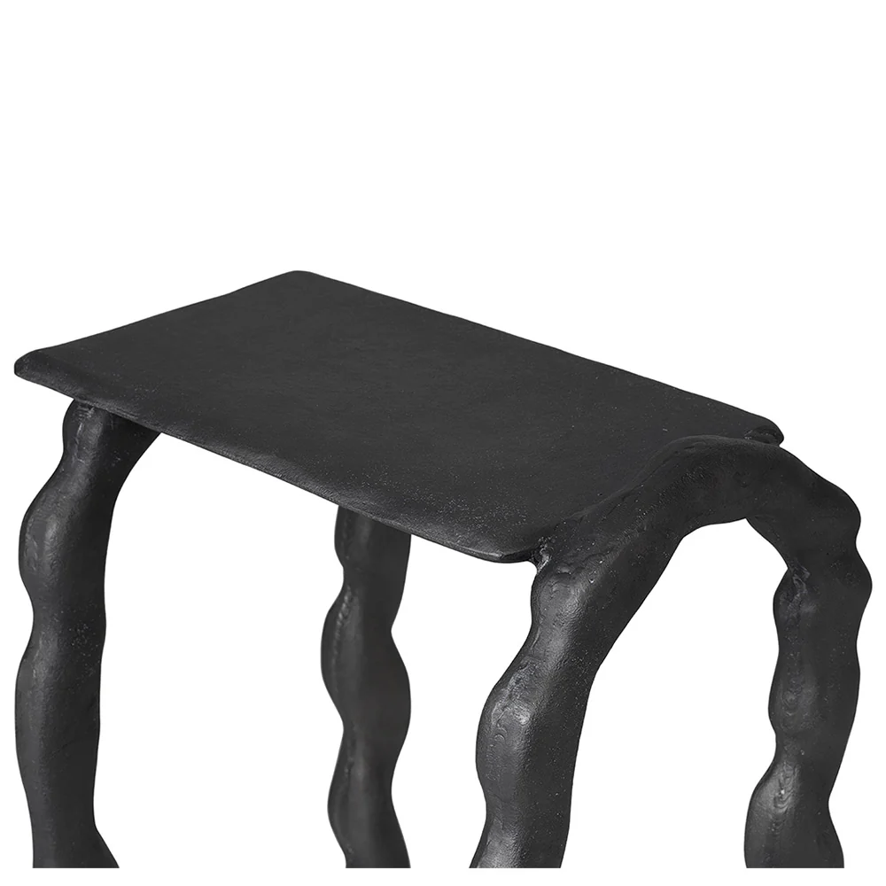 Rotben Sculptural Table - Black - Image 4