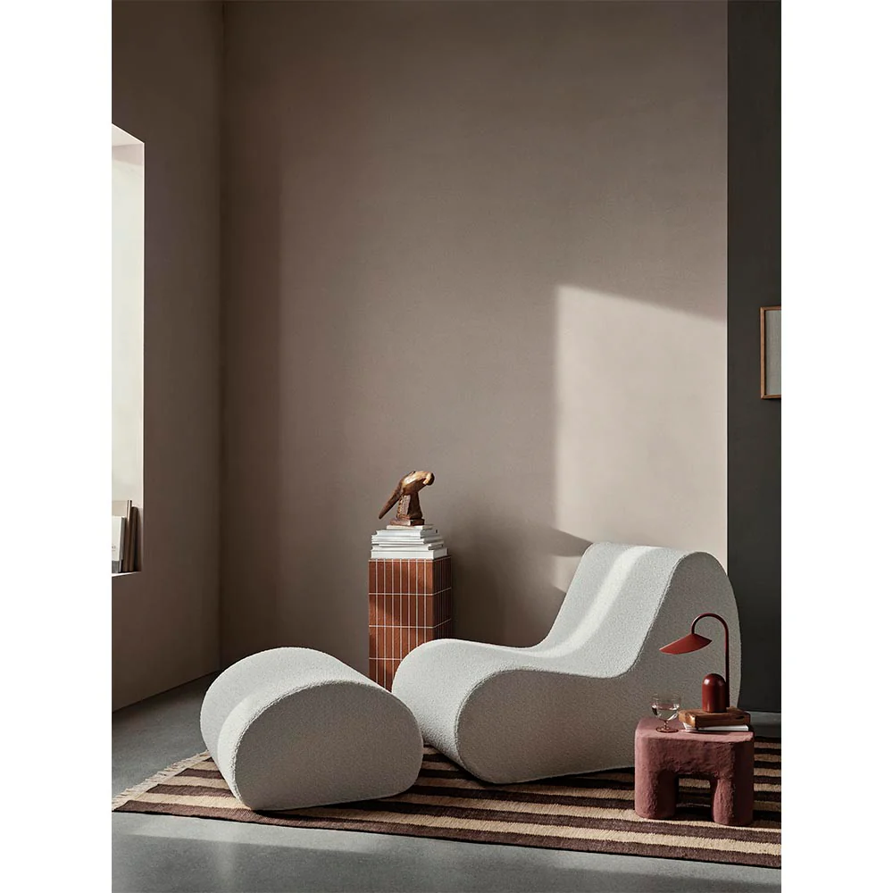 Rouli Outdoor Modular Sofa - Pouf, Off-White - Image 4