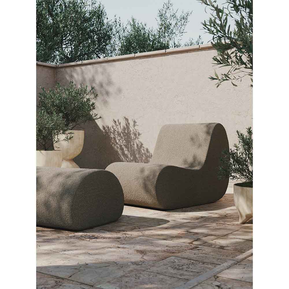 Rouli Outdoor Modular Sofa - Pouf, Sand - Image 3