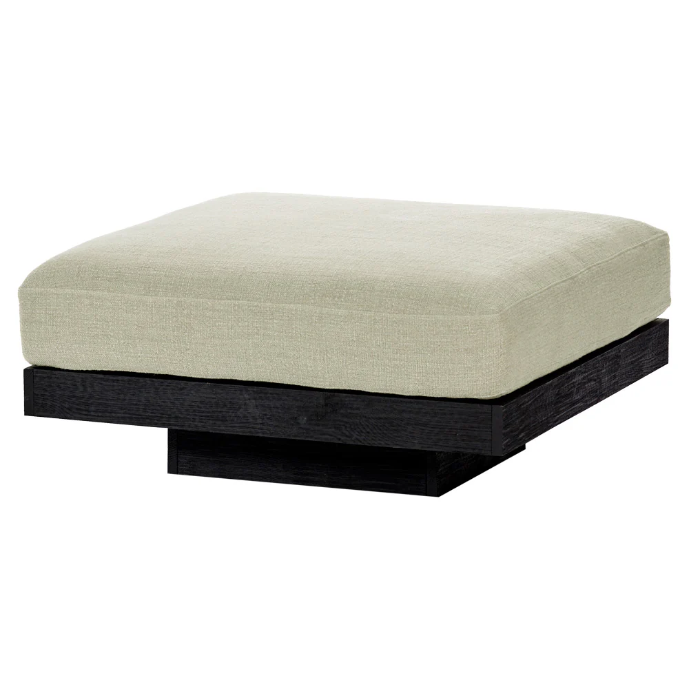 Rudolph Ottoman - Sand Cushions, Black Oak Base