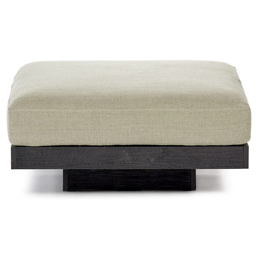 Rudolph Ottoman - Sand Cushions, Black Oak Base - Image 2