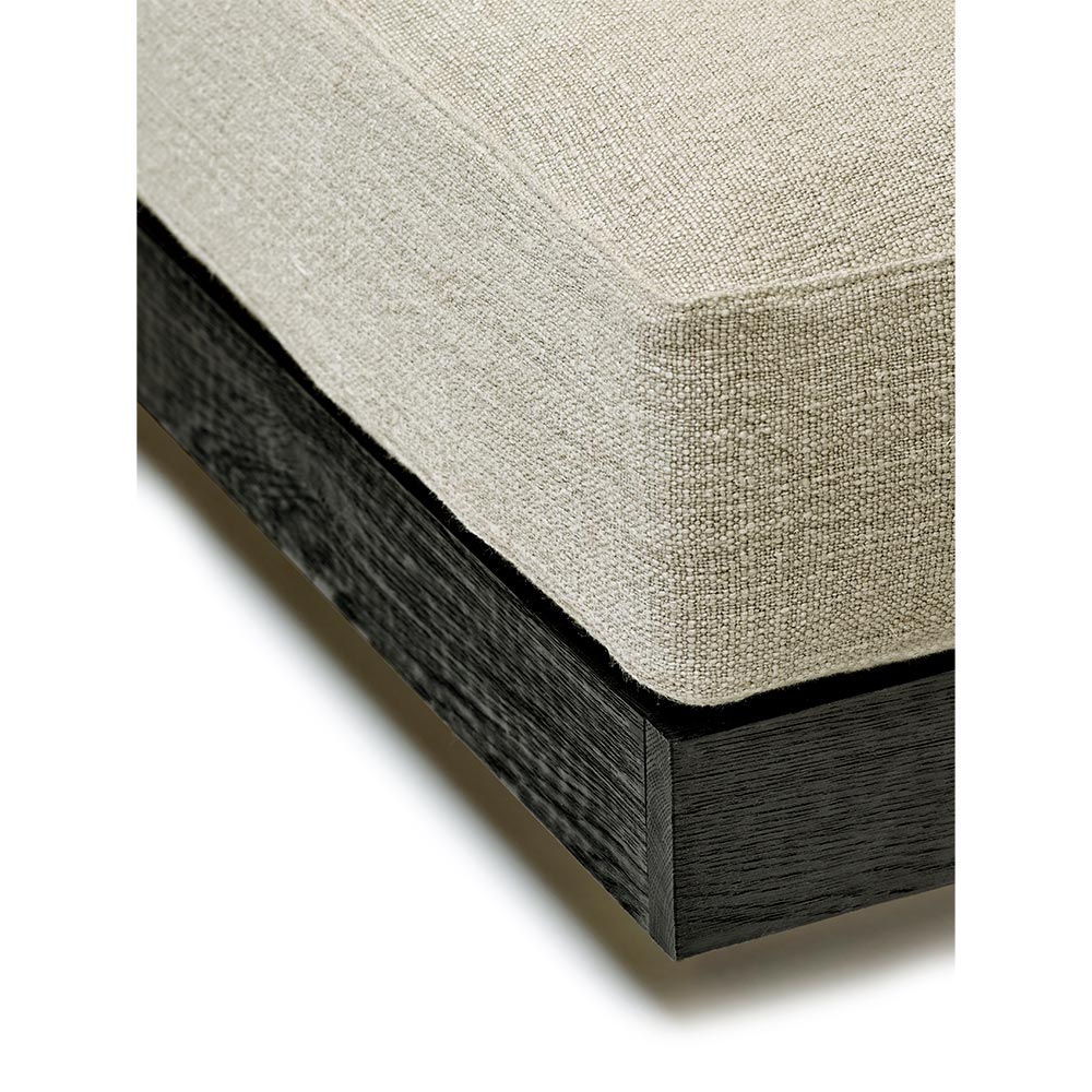 Rudolph Ottoman - Sand Cushions, Black Oak Base - Image 3