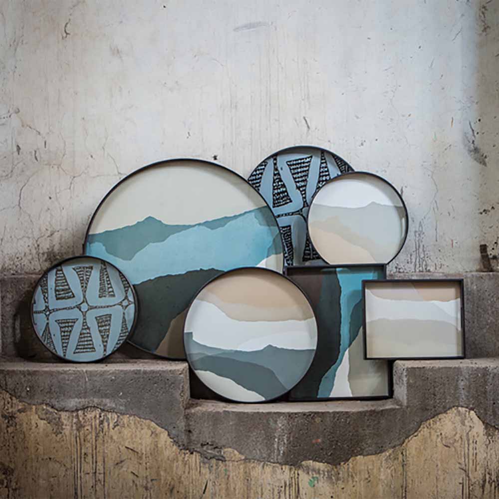 Sand Wabi Sabi Glass Tray - Round, Small - Image 7
