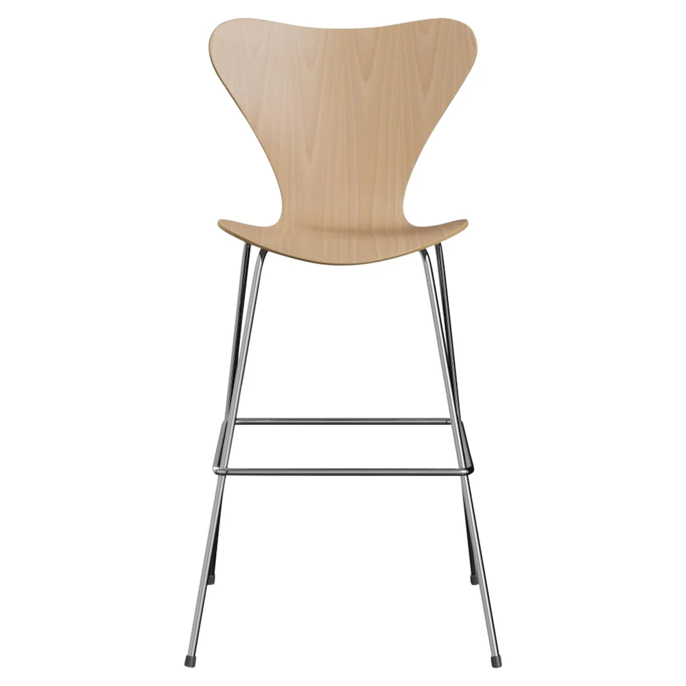 Series 7 Unupholstered Bar Counter Stool - Natural Veneer