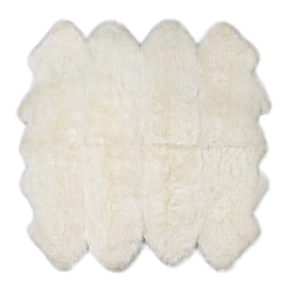 Sheepskin Octo Pelted Rug - Ivory