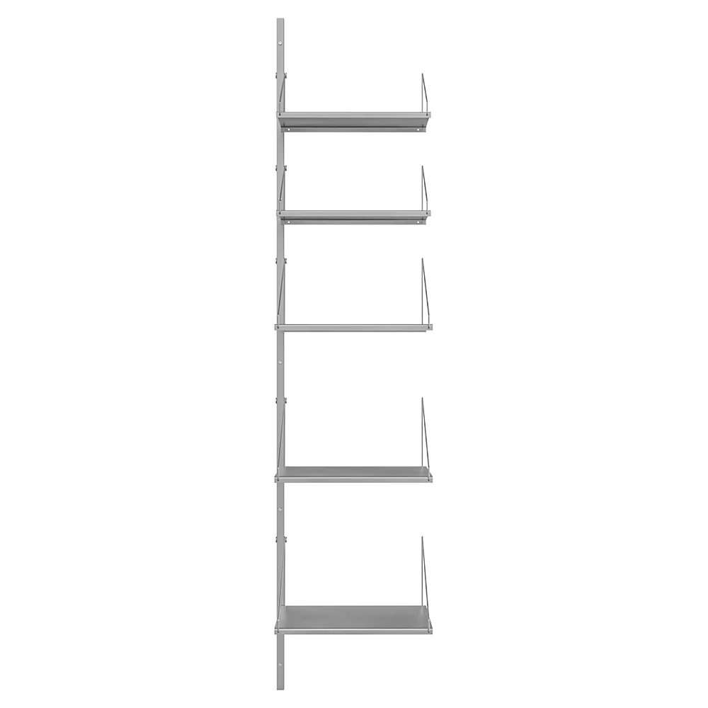 Shelf Library Add-on Section - 16.24"W x 72.91"H, Stainless Steel