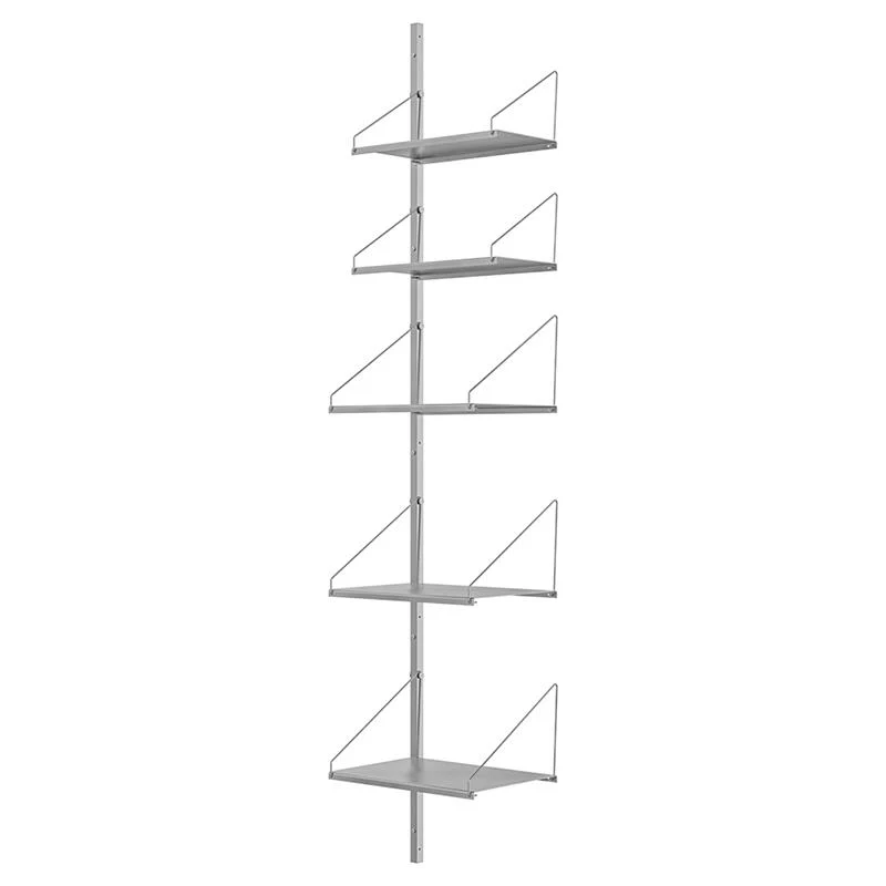 Shelf Library Add-on Section - 16.24"W x 72.91"H, Stainless Steel - Image 2