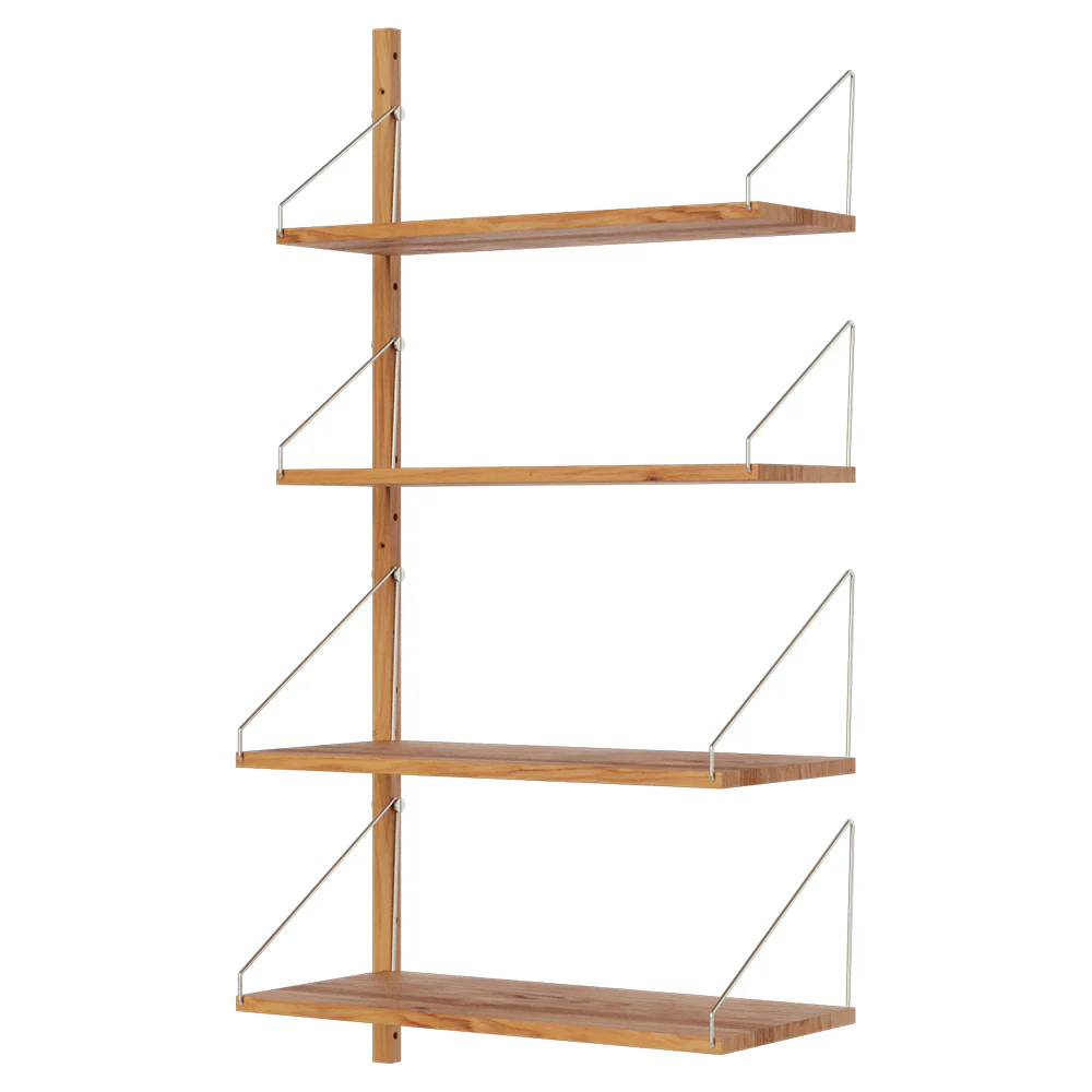 Shelf Library Add-on Section - 24.31"W x 45.2"H, Natural Oak - Image 2