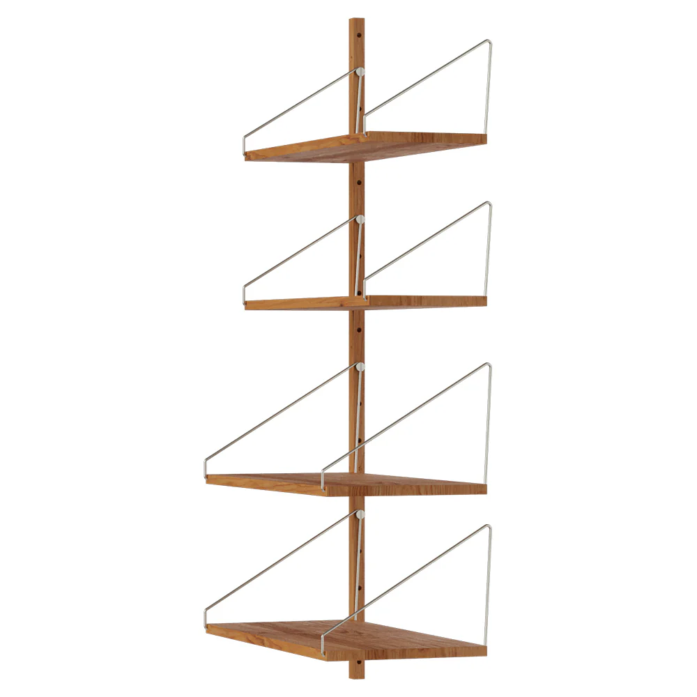 Shelf Library Add-on Section - 24.31"W x 45.2"H, Natural Oak - Image 3