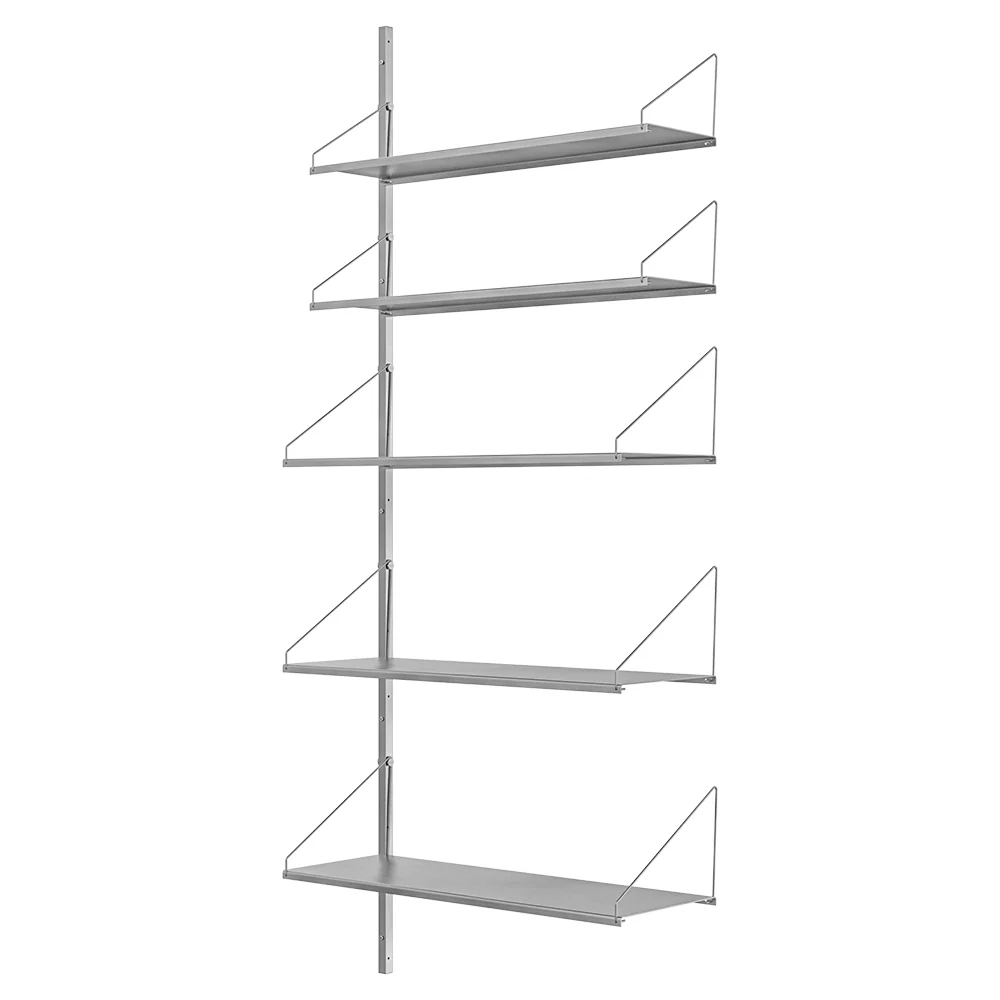 Shelf Library Add-on Section - 31.99"W x 72.91"H, Stainless Steel - Image 2