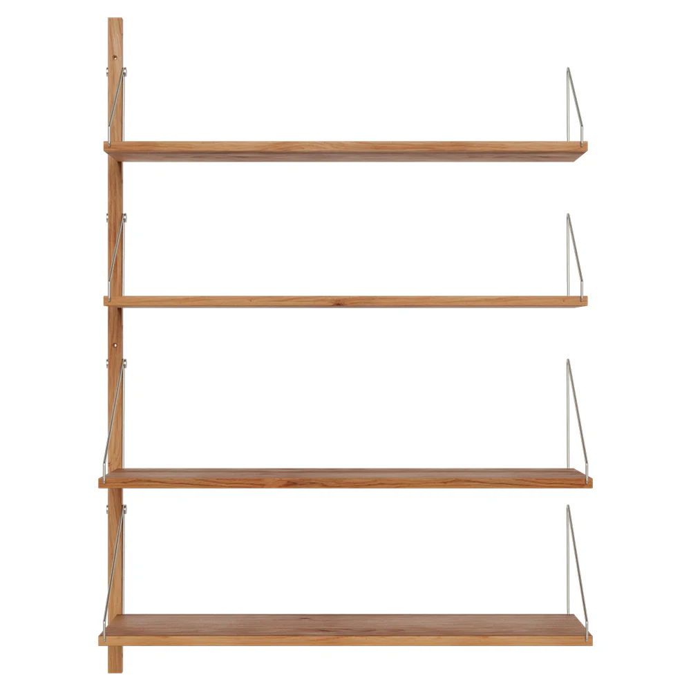 Shelf Library Add-on Section - 32.18"W x 45.2"H, Natural Oak