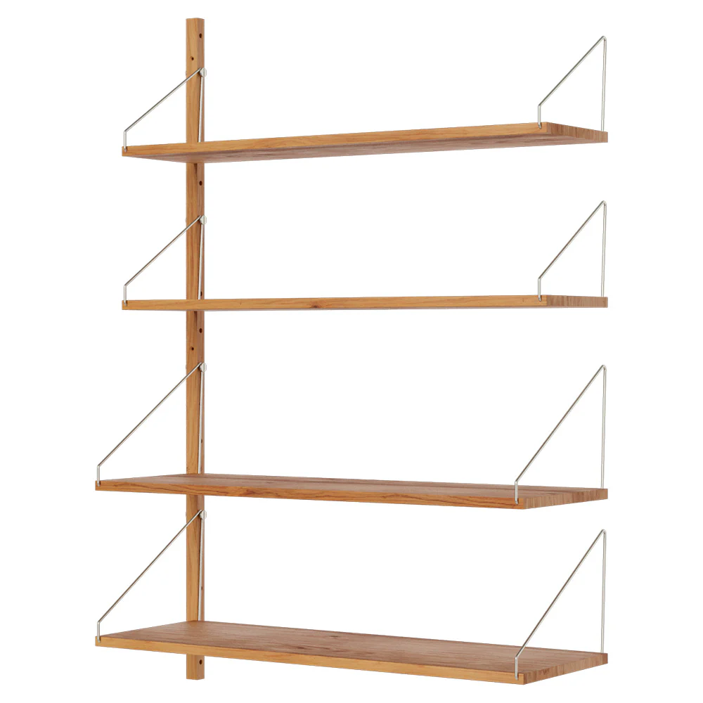 Shelf Library Add-on Section - 32.18"W x 45.2"H, Natural Oak - Image 2