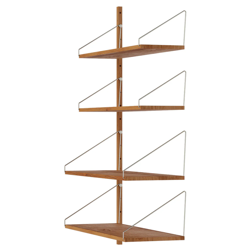 Shelf Library Add-on Section - 32.18"W x 45.2"H, Natural Oak - Image 3