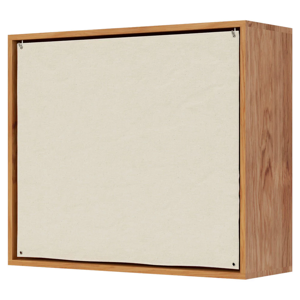 Shelf Library Canvas Cabinet - Natural Oak, Canvas - Image 2