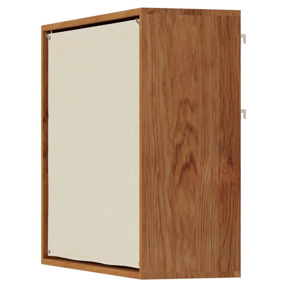 Shelf Library Canvas Cabinet - Natural Oak, Canvas - Image 3