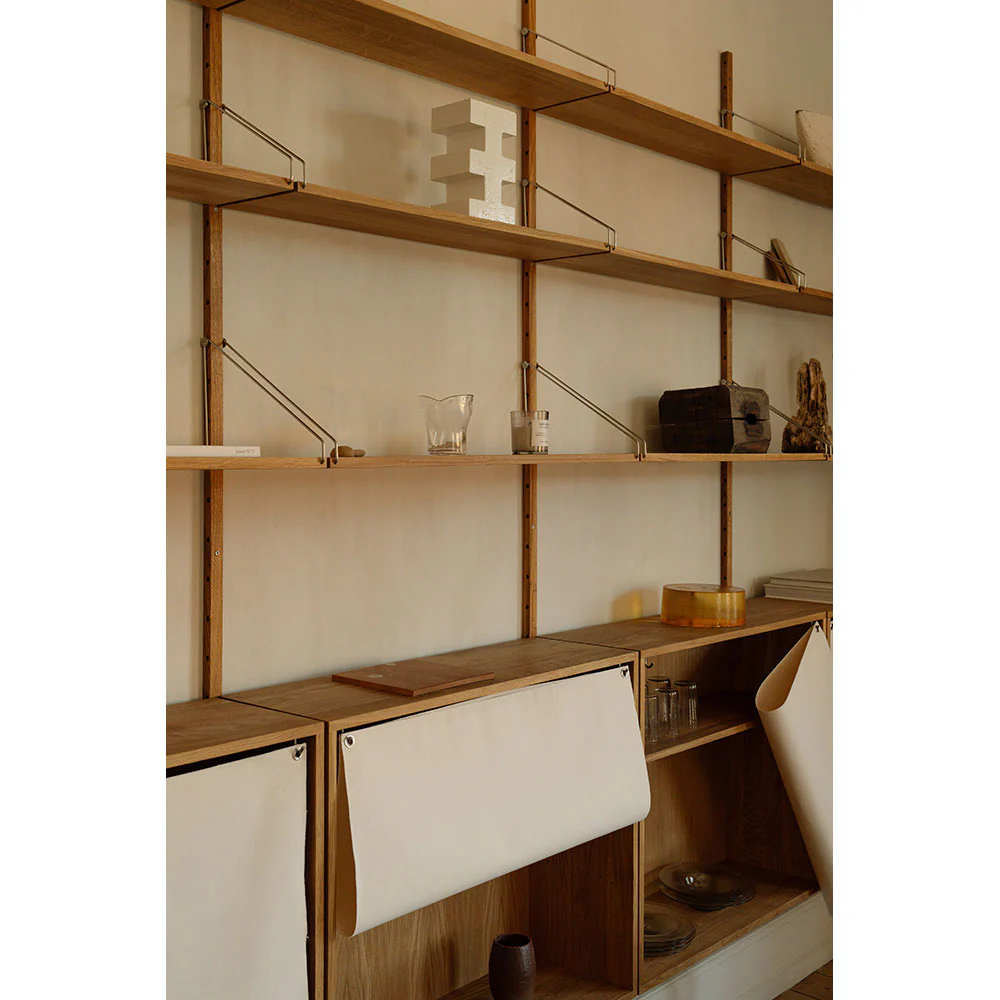 Shelf Library Canvas Cabinet - Natural Oak, Canvas - Image 6