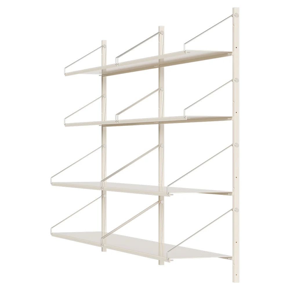 Shelf Library Double Section - 64.17"W x 42.68"H, Warm White Steel - Image 3