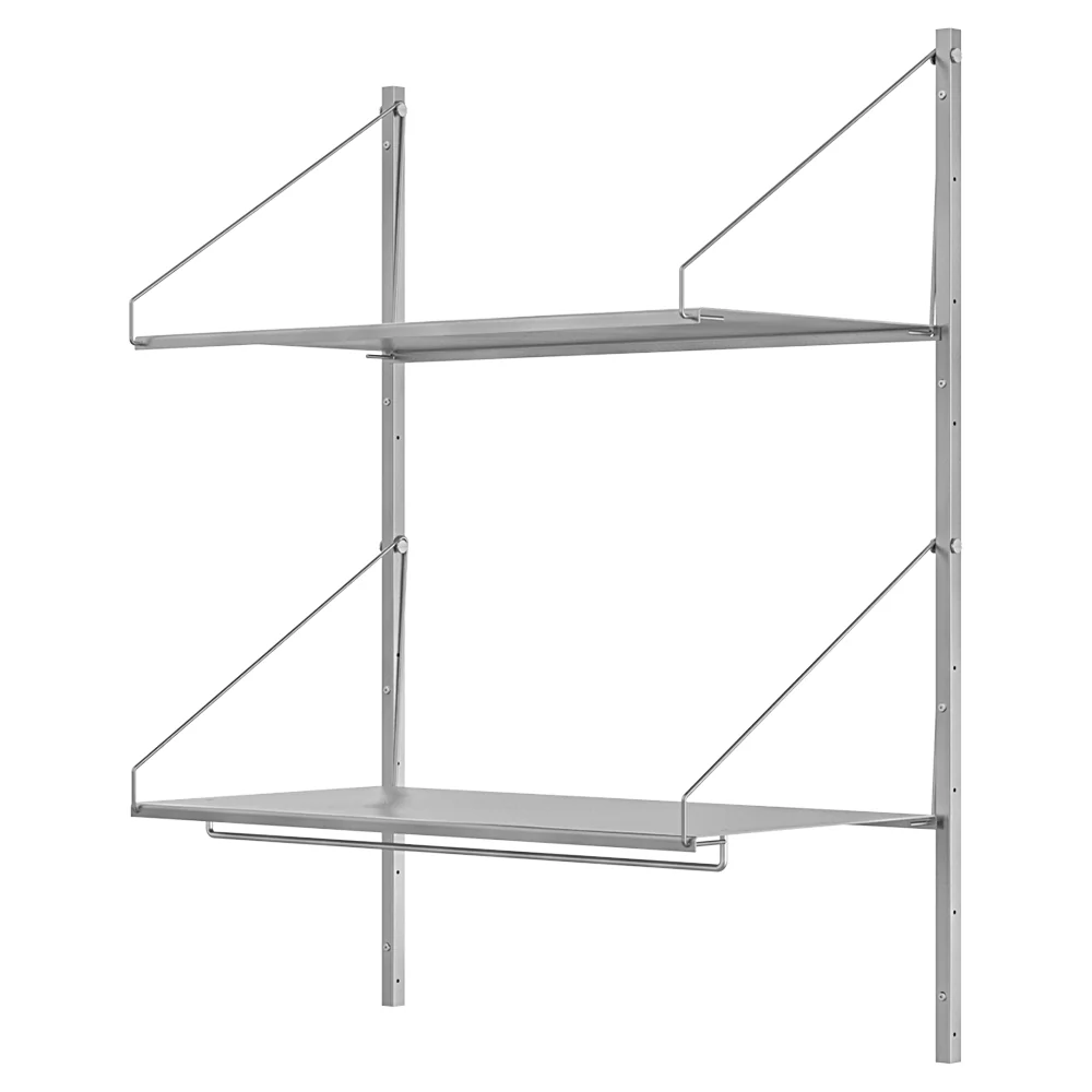 Shelf Library Hanger Section - 32.48"W x 42.67"H, Stainless Steel - Image 2