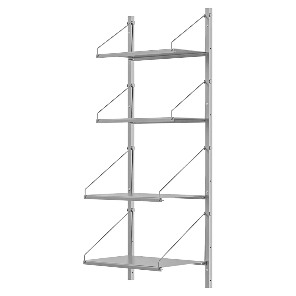 Shelf Library Single Section - 17.12"W x 42.67"H, Stainless Steel - Image 2