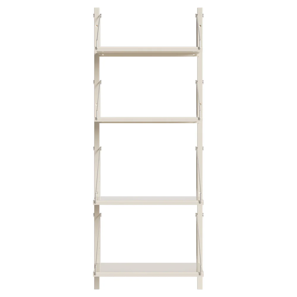 Shelf Library Single Section - 17.12"W x 42.67"H, Warm White Steel