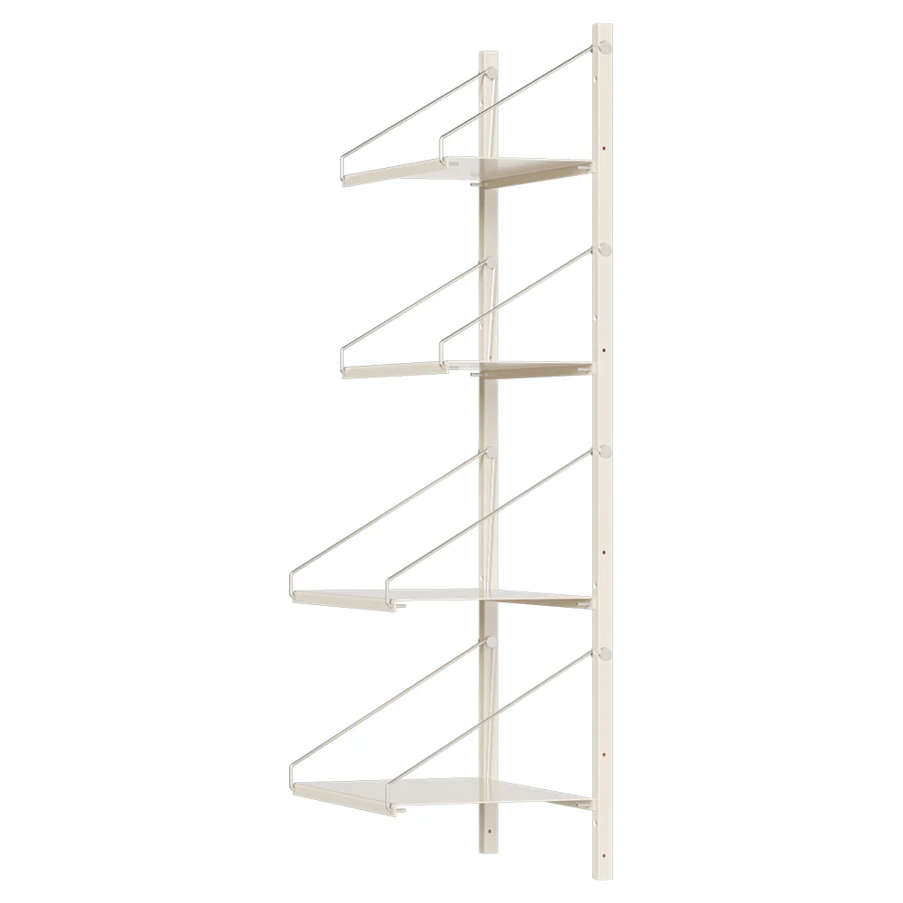 Shelf Library Single Section - 17.12"W x 42.67"H, Warm White Steel - Image 2