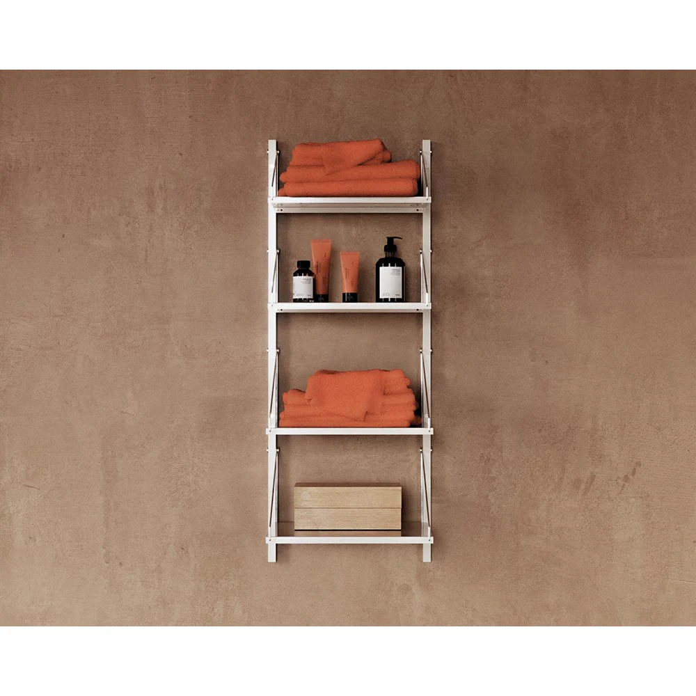 Shelf Library Single Section - 17.12"W x 42.67"H, Warm White Steel - Image 3