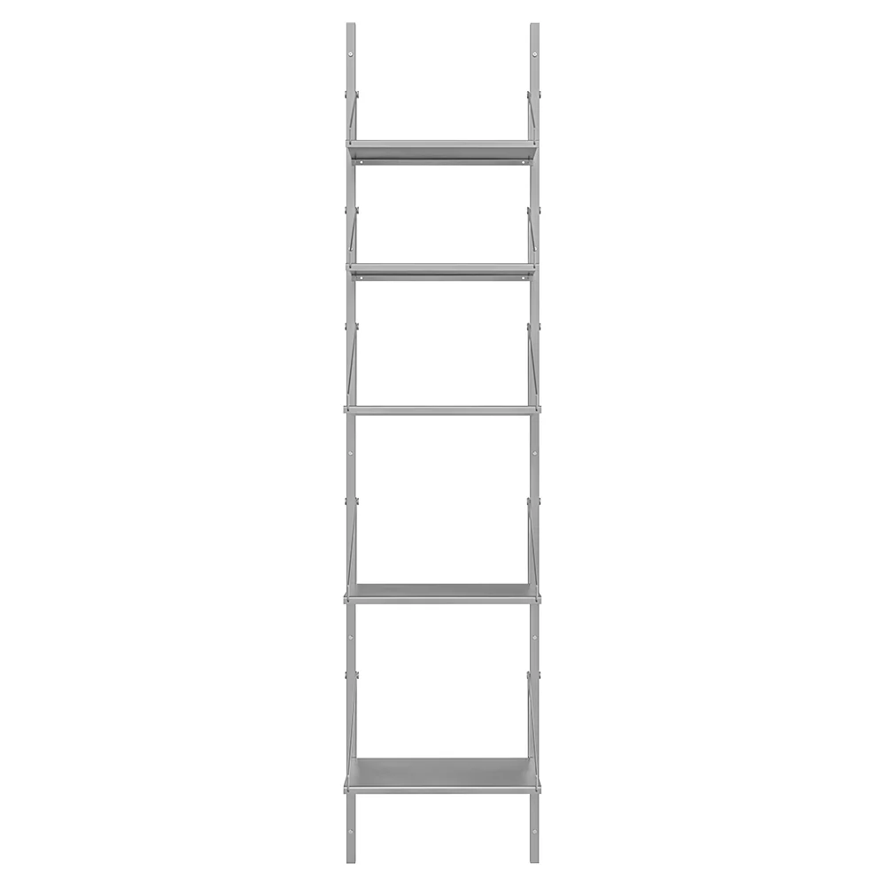 Shelf Library Single Section - 17.12"W x 72.91"H, Stainless Steel