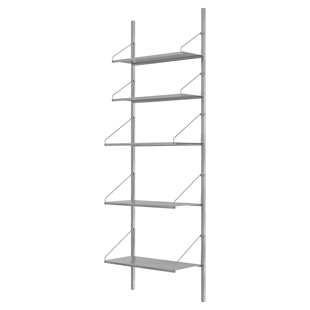 Shelf Library Single Section - 24.61"W x 72.91"H, Stainless Steel - Image 2