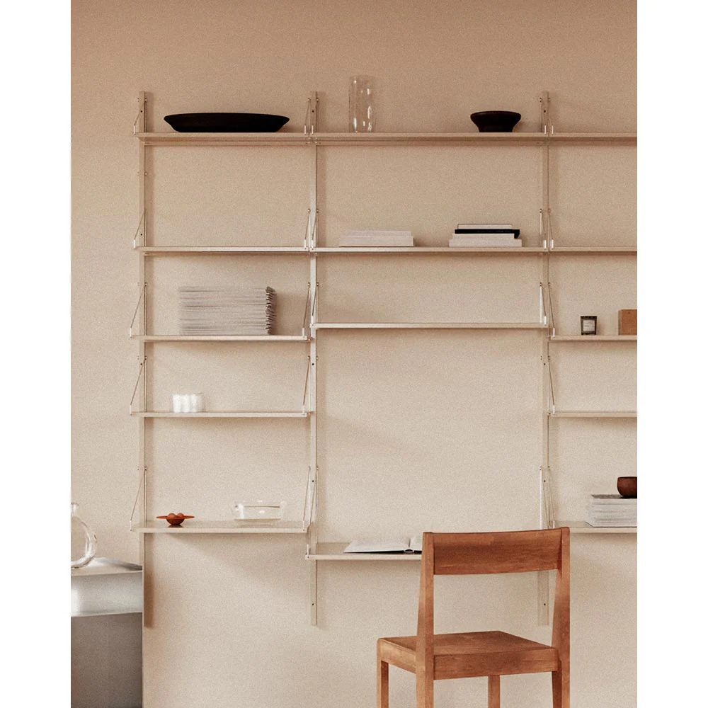 Shelf Library Single Section - 24.61"W x 72.91"H, Warm White Steel - Image 4