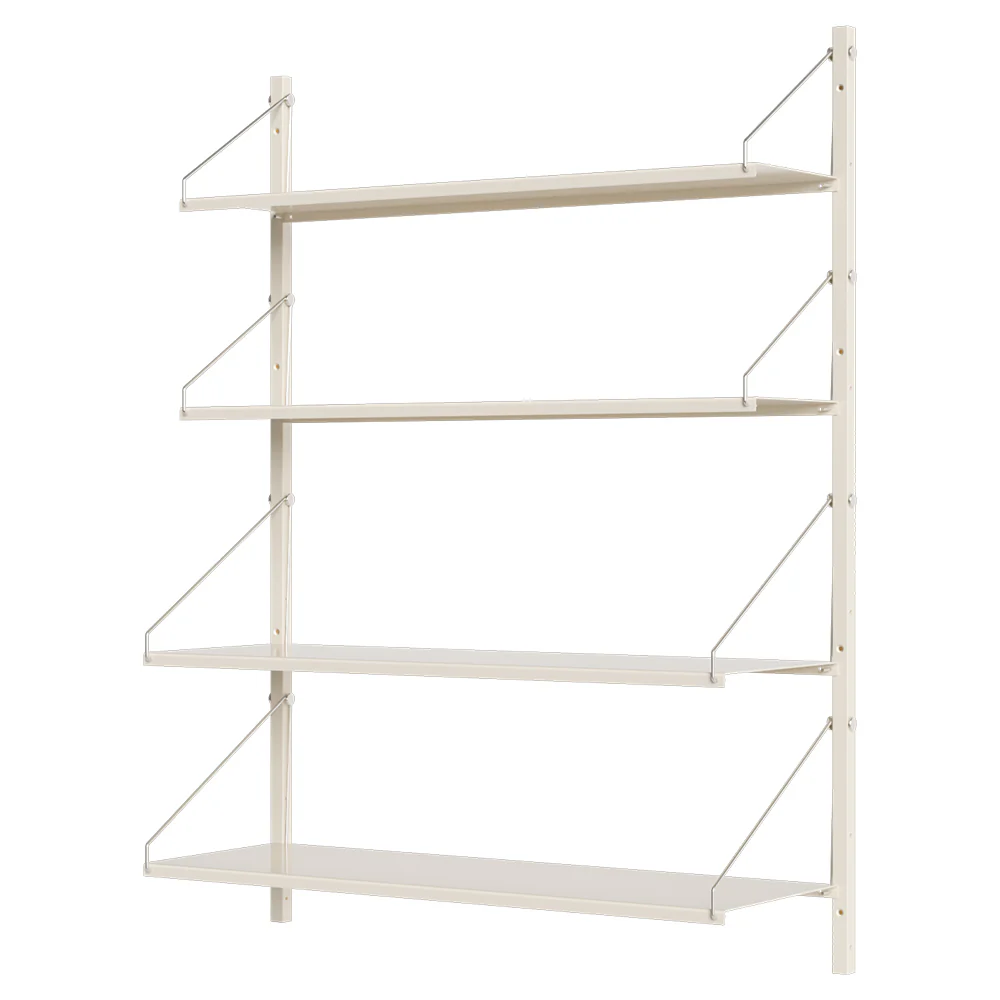 Shelf Library Single Section - 32.48"W x 42.67"H, Warm White Steel - Image 2